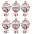 thumbnail image 1 of FRCOLOR Decorative End Cap 6PCS Decorative Window Curtain Rod End Creative Window Curtain Rod Head Plug Retro Roman Curtain Rod Fittings for Home Decor (Rose Gold),4.72"X2.56"X2.56", 1 of 5