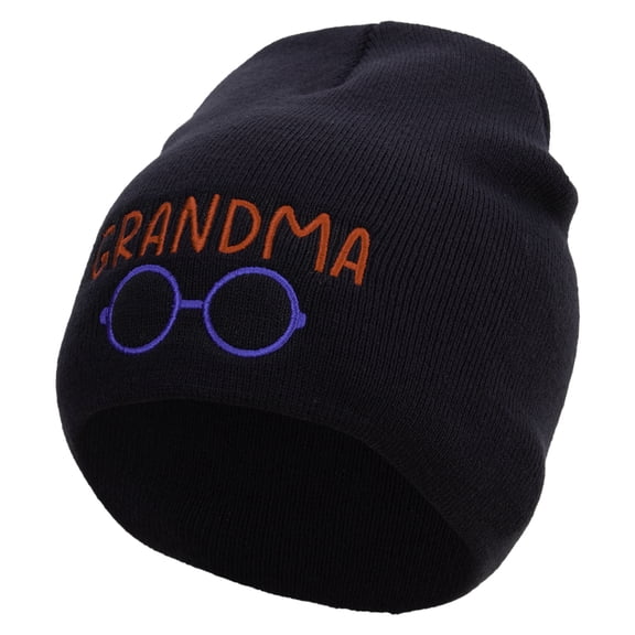 Awesome Grandma Big Size Superior Cotton Short Knit Beanie - Black XL-3XL