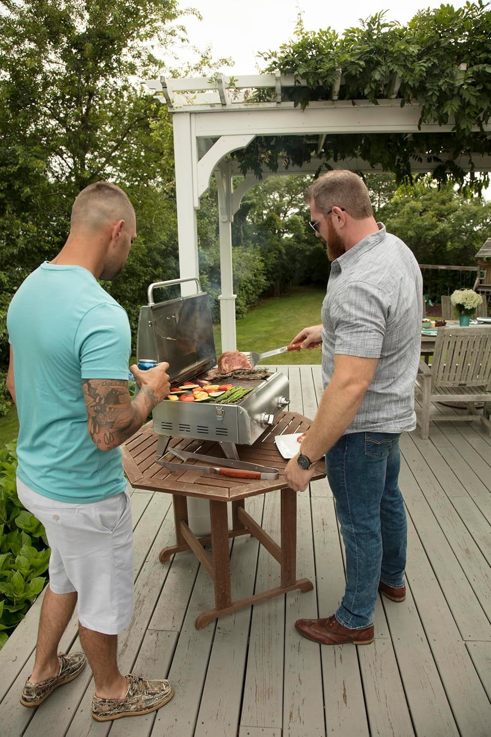 10-Piece Premium Grilling Set, Grill Accessories Stainless Steel BBQ Tools, Storage Tote for Spatula, Tongs, Grill Brush, and More, Perfect for BBQ, Cookouts, Camping, Tailgates