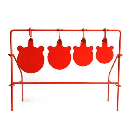 ATFLBOX BB Gun Target 4 different sized gongs Heavy Metal Spinning Pellet Airgun Airsoft Shooting Target for Outdoor Rated for .177 .20 Caliber