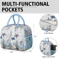 thumbnail image 6 of Lunch Bag Lunch Box for Women Reusable Insulated Lunch Bags,Water-Resistant Sea Shell Starfish Pattern Cooler Lunch Tote Bag, Large Capacity for Work Travel Picnic, 6 of 6