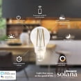 thumbnail image 4 of Bulbrite Solana 2-Pack A19 Wifi Connected Edison Filament Led Smart Light Bulb, Clear, 4 of 5