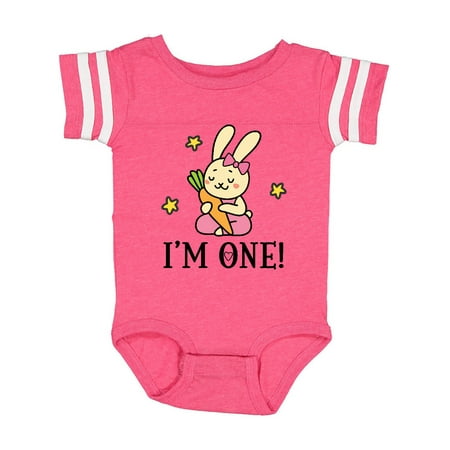 

Inktastic 1st Birthday Bunny 1 Year Old Girl Gift Baby Girl Bodysuit