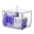 thumbnail image 3 of Acrylic Cotton Swab Makeup Box Organizer Make Portable Container Make Up Cotton Pad Holder Cosmetics Organizer, 3 of 9