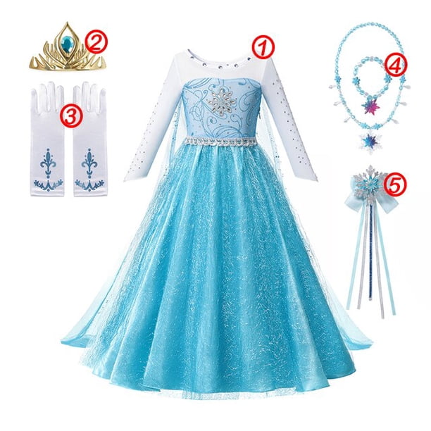 Disfraz de la reina de las nieves para niña, vestido de princesa de Frozen para fiesta de Carnaval y graduación, 2023 Fivean unisex