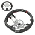 thumbnail image 2 of Carbon Fiber Steering Wheel Racing Steering Wheel Steering Wheel For   Carbon Fiber Steering Wheel Nappa Perforated Leather Red Stitching Fit For   V6/EcoBoost/GT/Shelby, 2 of 8