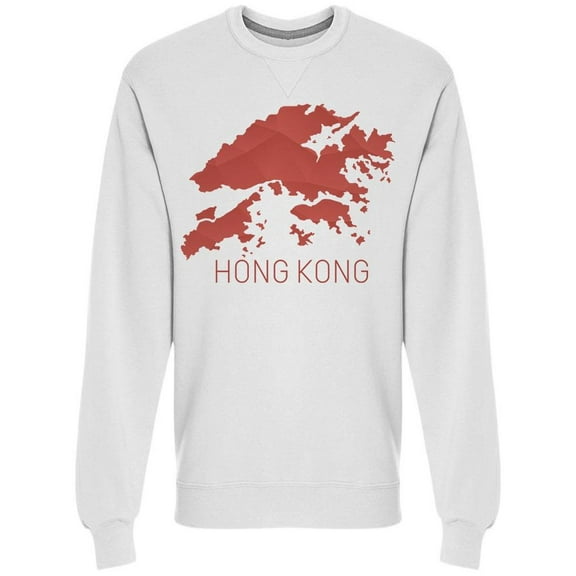 Hong Kong Map Geometric Sweatshirt Men -Image by Shutterstock, Male Medium