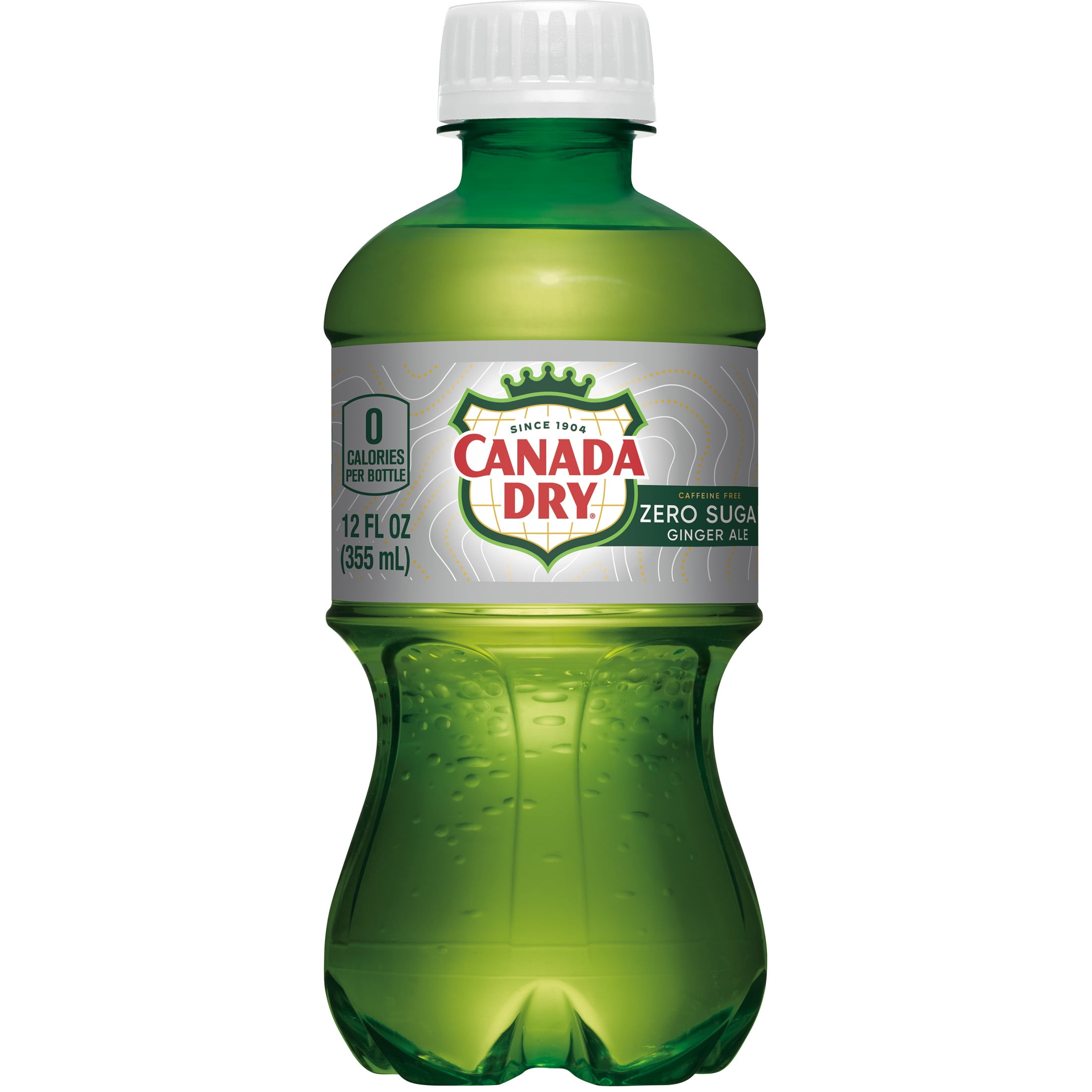 (3 pack) Canada Dry Caffeine Free Zero Sugar Ginger Ale Soda Pop, 12 fl oz, 8 Pack Bottles
