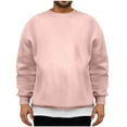 thumbnail image 3 of IYTR Men Round Neck Sweatshirts Casual Fashion Solid Color Pullover Long Sleeve Tops Sweatshirt, 3 of 6