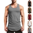 thumbnail image 1 of Sentmoon Mens Tank Tops and Sleeveless Crew Neck Summer Mens Shirt Solid Color Running Loose Oversized Workout Clothes for Men Beach for Running in Hot Weather M, 1 of 9
