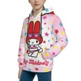 thumbnail image 2 of Kuromi and My Melody Hoodie 3D Print Pullover Hooded Long Sleeve Sweatshirts Tops Blouse with Pocket for Boys Girls Medium, 2 of 6