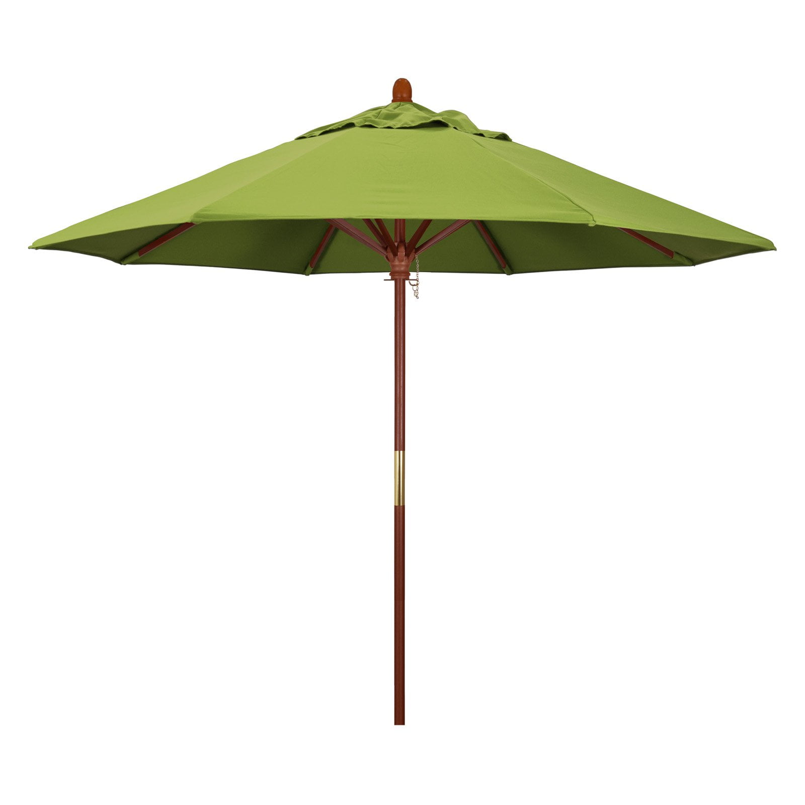 California Umbrella 9 ft. Sunbrella Marenti Wood Market Umbrella