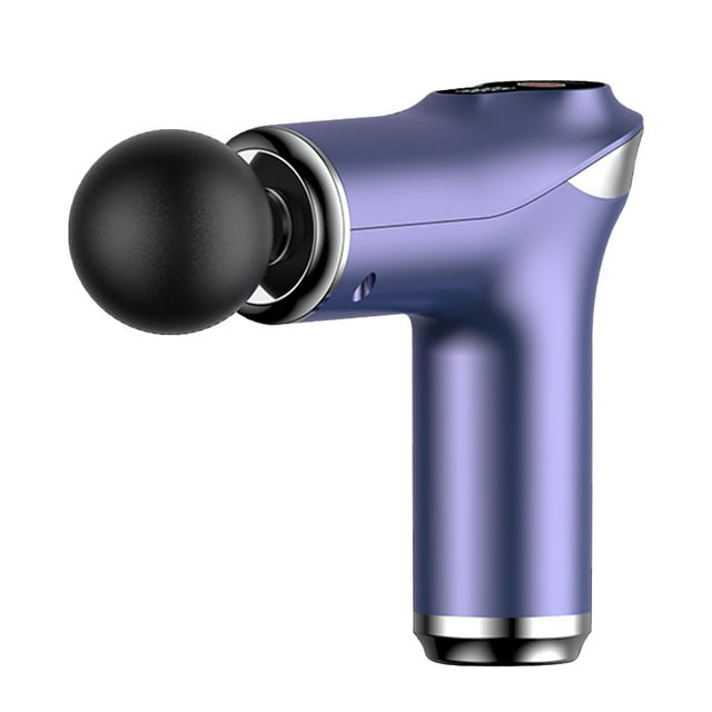 Electric Fascia Massager Rechargeable Adjustable Cordless Massager for Pain Vibration Muscle Massage Machine Portable Pain Relaxation Device Purple