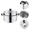 thumbnail image 1 of WRISTBIQUE 1Pcs Two-layer Steamer Soup Pot in Stainless Steel for Kitchenware, 1 of 8