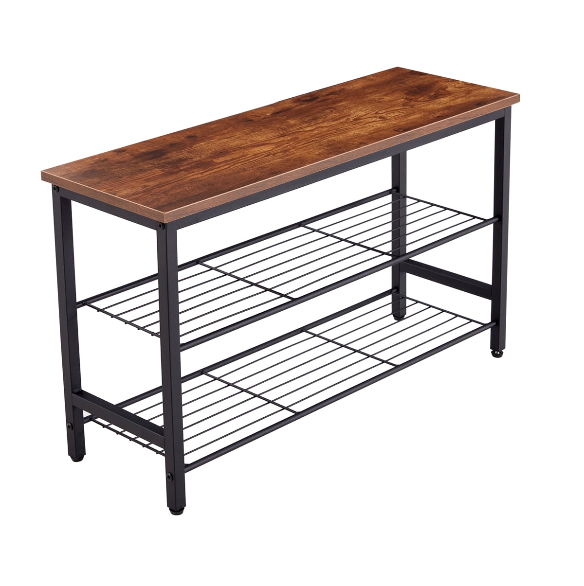 Private Jungle 3-Tier Metal Shoe Rack, Multifunctional Shoe Storage Shelf Stand with MDF Top Board, Rustic Brown Private Jungle 3-Tier Metal Shoe Rack, Multifunctional Shoe Storage Shelf Stand with MDF Top Board, Rustic Brown