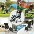 thumbnail image 5 of NAIZEA Outdoor deck chairs, zero Gravity Chairs Oversized Folding Patio Lounge Chair with Mat,Tray,Pillow, 5 of 10