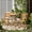 Natural + Acacia Wood, variant on Folding Wood Bistro Set for Small Balcony, 3-Piece Patio Furniture with 2 Chairs and Coffee Table, Natural Slatted Finish for Backyard Deck