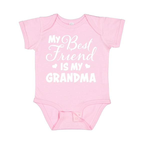 Inktastic My Best Friend is My Grandma with Hearts Boys or Girls Baby Bodysuit