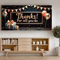 thumbnail image 5 of Gold Balloons Thank You Banner Decorative Design Appreciation Banner for Office Party Employee Celebration Indoor Decoration, 5 of 8