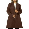 thumbnail image 5 of Panda Uniform by HeedFit 36" Notch Collar Women’s Lab Coat – XXS Chocolate, 5 of 7