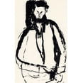 thumbnail image 2 of Modigliani, Amedeo 17x24 Black Ornate Wood Framed with Double Matting Museum Art Print Titled - Bearded Man, 2 of 4