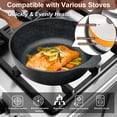 thumbnail image 4 of Nonstick Wok Pan with Glass Lid for All Stoves 11 Inch, 4 of 6