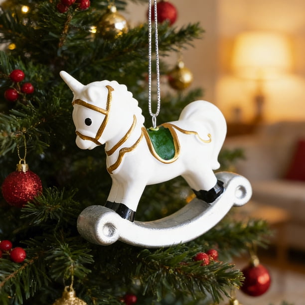 Adornos Colgantes Decorativos para Navidad - Figura Decorativa de Caballo Mecedor para El Hogar