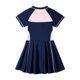 thumbnail image 4 of Odeerbi 2-8 Años Traje de Baño de Una Pieza Para Niñas Vestido de Baño de Verano Con Shorts Traje de Baño de Playa Color Sólido Traje de Baño de Manga Corta Con Media Cremallera, 4 of 5