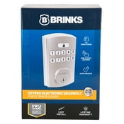 Brinks Electronic Keypad Single Cylinder Deadbolt Lock with Pro-Guard, Satin Nickel Finish