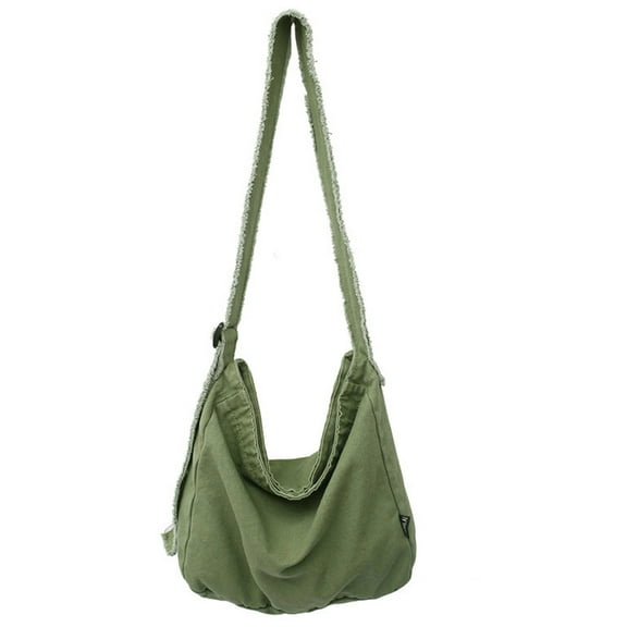 Washable canvas bag, worn-out shoulder bag, simple messenger bag