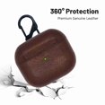thumbnail image 2 of Dteck for Apple Airpods 3rd 2021 Premium Faux Leather Case with Front LED Visible, Protective Skin Portable Shockproof Shell Support Wireless Charging Dust/Dirt Proof Cover - Coffee, 2 of 5
