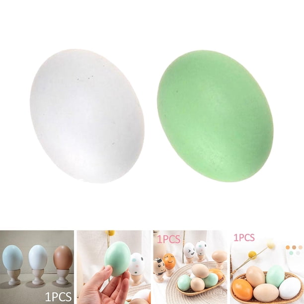 Huevo de Pascua de madera Huevo artificial Suministros para fiestas Foto Props Regalo 2X Estilo C Baoblaze Huevos de simulación