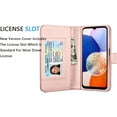 thumbnail image 4 of Galaxy A14 5G Case, A14 5G Wallet Case, Samsung Galaxy A14 5G 6.6 inchs PU Leather Case, Tekcoo Luxury Cash Credit Card Slots Folio Flip Cover [Detachable Magnetic Case] & Kickstand - -Rose Marble, 4 of 5