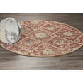 thumbnail image 6 of Lr Home Dazzle Trellis Floral Jacobean Diamond Red Indoor Round Rug ( 4 Feet x 4 Feet), 6 of 9