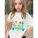 thumbnail image 1 of Young Boy's/Girls "Back To School Cotton Graphic Tees, Back To School Clothes Girls, Casual Summer Tops With Colorful School Theme, Gift For First Day of School, Fun, Playful, " Kids Clothe, 1 of 6