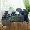 thumbnail image 6 of Coolnut Starry Night Rectangle Tablecloth Waterproof Polyester Table Clothative Stain Resistant & Wrinkle Resistant Washable Table Cover for Dining Table/Party/Camping 60x60 Inch Decor Gift, 6 of 7