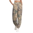thumbnail image 2 of Women Joggers Sweatpants Casual Print Lounge Pants Trousers with Pockets Yellow L, 2 of 5