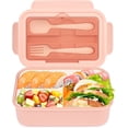 thumbnail image 1 of Fiambrera para adultos y niños con 3 compartimentos, 1400 ml, contenedores para el almuerzo para el trabajo, caja para sándwich a prueba de fugas, apta para microondas, 1 of 4