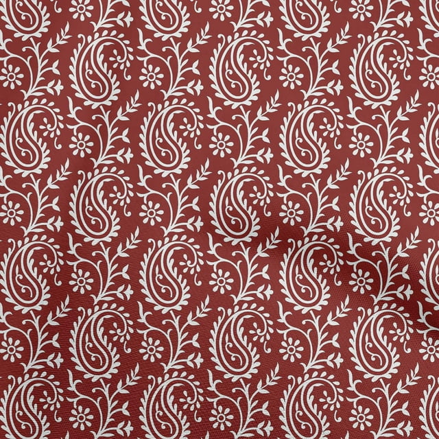 oneOone Cotton Silk Carmine Red Fabric Block Sewing Material Print Fabric By The Yard 42 Inch Wide