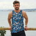 thumbnail image 6 of Goofa Hawaiian Style Pattern Men's Workout Tank Top Slim-Fit Tank Quick Dry Fit Muscle Tank Top Beach Tank Top Bodybuilding Sleeveless T Shirt-3X-Large, 6 of 7