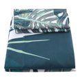 thumbnail image 1 of Juego de funda de edredón con estampado de plantas verdes, 100% poliéster, 3 uds., funda de edredón, funda de almohada doble, 1 of 8