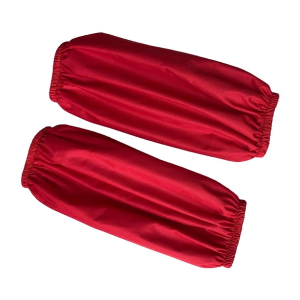 Mangas impermeables con puños elásticos para niños y niñas, transpirables y suaves. Rojo