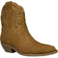 thumbnail image 2 of Chariot & Co -Susan- Womens Cowboy Cowgirl Western Ankle Booties Pointed Toe Boots (Tan NBPU, 7), 2 of 7