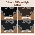 thumbnail image 7 of Design&I 8'x10' Washable Area Rug Print Minimalist Serpent With Clean Modern Accents Snake Animal Refined for King Size Bedroom, Under Bed, Sleek Flatweave Pet Friendly, 7 of 7