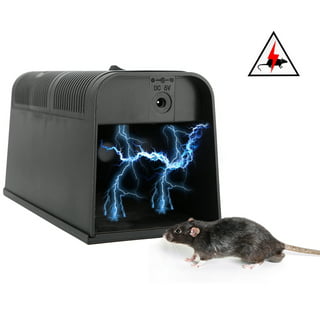 G PEH Electric Rat Trap Reusable Rat Zapper 2000V Rechargeable Mice Trap No-Touch Indoor Suitable for Home Effective Trap for Mice, Black