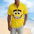 thumbnail image 5 of Gamivast funny golf shirts for men Regular Fit Short Sleeve short sleeve button down shirts Graphic Print graphic t-shirts Monster Face Novelty Party, 5 of 5