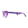 thumbnail image 3 of Girls Kids Size Heart Shape Fun Print Plastic Sunglasses Purple Flower, 3 of 4