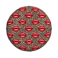 thumbnail image 3 of Rv Spare Tire Cover 17 inch - Bright red lips leopard Tire Covers for Trailers, Adjustable Camper Spare Tire Cover, 3 of 7