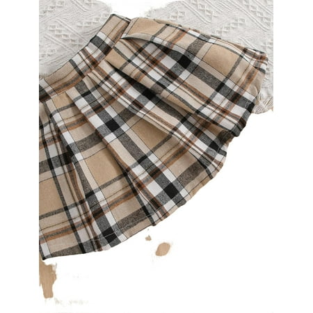 

Casual Plaid Stand Collar Long Sleeve Multicolor Toddler Girls Two-piece Outfits (Girl s)