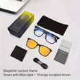 thumbnail image 3 of Unisex Smart Audio Glasses with Built-in Mic & Speaker, Magnetic 3-Color Sunglass Lenses, for Outdoor Music, Calls & Eye Protection, Ideal Holiday Gifts, 3 of 10